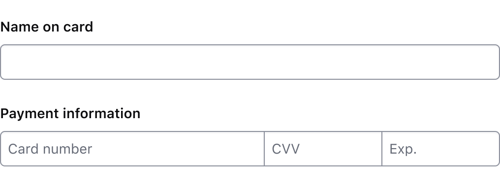 Segmented Group payment method example